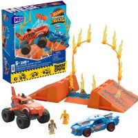 Kit de construção Hot Wheels Mega Construx - Smash & Crash Shark Race 245 Peças