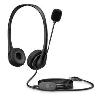 Auriculares com microfone HP Wired USB Headset Preto