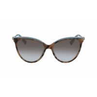 Óculos escuros femininos Longchamp S Azul Dourado Habana