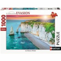 Puzzle Nathan 87630 The Cliffs of Etretat - France 1000 Peças