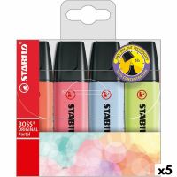 Conjunto de Marcadores Fluorescentes Stabilo Boss Pastel Multicolor (5 Unidades)
