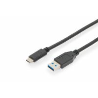 Cabo USB A para USB C Digitus AK-300146-010-S 10 GB/s Preto 1 m