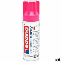 Tinta em spray Edding Permanente Cor de Rosa 200 ml (6 Unidades)