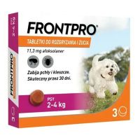 Comprimidos FRONTPRO 612469 15 g 3 x 11,3 mg Adequado para cães até máx. 2-4 kg