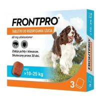 Comprimidos FRONTPRO 612473 15 g 3 x 68 mg Adequado para cães até máx. >10-25 kg