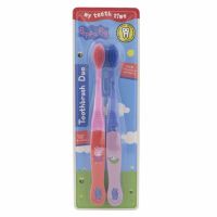 Escova de Dentes Para Crianças Peppa Pig Cor de Rosa Azul (2 Unidades)