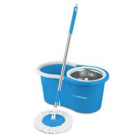Mop with Bucket Esperanza EHS006 Azul Branco Microfibra