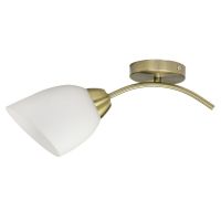 Luz de Parede Activejet Branco Dourado Metal Vidro 40 W 40 x 12 x 20 cm