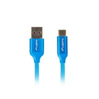 Cabo USB A para USB C Lanberg CA-USBO-22CU-0005-BL Azul Quick Charge 3.0 50 cm
