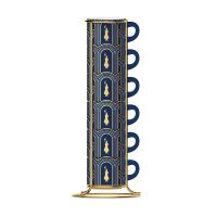 Conjunto de 6 Chávenas de Café Bialetti Deco Glamour Azul