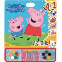 Desenhos para pintar Peppa Pig Etiquetas 4 em 1