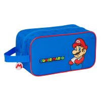 Bolsa para Sapatos de Viagem Super Mario Play Azul Vermelho 29 x 15 x 14 cm