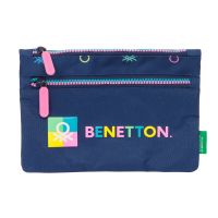 Bolsa Escolar Benetton Cool Azul Marinho 23 x 16 x 3 cm