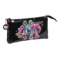 Bolsa Escolar Monster High Preto 22 x 12 x 3 cm