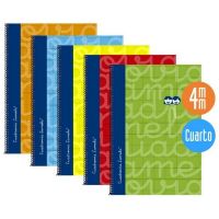 Conjunto de cadernos Lamela Multicolor Quarto 5 Peças 80 Folhas