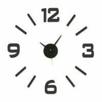 Relógio de Parede Versa Autocolante Preto