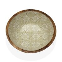 Saladeira Versa Porcelana Madeira de mangueira 30 x 10 x 30 cm