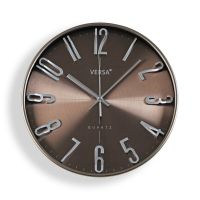 Relógio de Parede Versa Prateado Plástico Quartzo 4,3 x 30 x 30 cm
