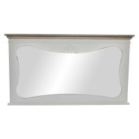 Espelho de parede DKD Home Decor Branco Madeira Natural 105 x 64 x 4,5 cm