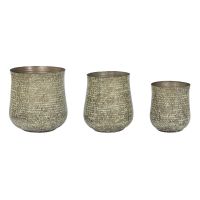 Conjunto de vasos Home ESPRIT Verde Alumínio 44 x 44 x 46 cm