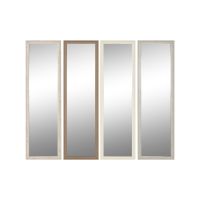 Espelho de parede Home ESPRIT Branco Castanho Bege Cinzento Cristal poliestireno 36 x 2 x 125 cm (4 Unidades)