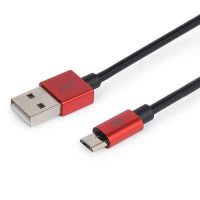 Cabo USB para micro USB Maillon Technologique MTPMUR241 Preto Vermelho 1 m (1 m)
