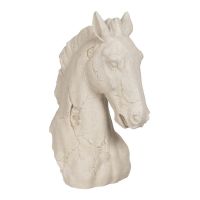 Figura Decorativa Creme Cavalo 27 x 17,5 x 39,5 cm