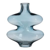 Vaso Azul Cristal 18 x 7,5 x 21,5 cm