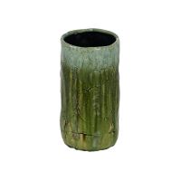 Vaso Verde Cerâmica 17,5 x 17,5 x 33 cm