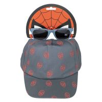 Conjunto de boné e óculos de sol Spider-Man 2 Peças Cinzento (54 cm)