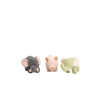 Peluche Crochetts Verde Cinzento Elefante Porco 30 x 13 x 8 cm 3 Peças