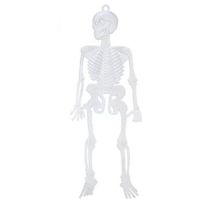 Decoração para Halloween Esqueleto Branco Multicolor 25 x 15 cm (12 Unidades)