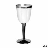Conjunto de copos reutilizáveis Algon Vinho Prateado 3 Peças 250 ml (36 Unidades)