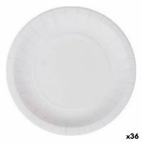 Conjunto de pratos Algon Descartáveis Cartão Branco 25 Peças 20 cm (36 Unidades)