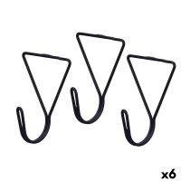Cabides Preto Metal Triangular Conjunto 3 Peças (6 Unidades)