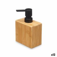 Dispensador de Sabão Preto Bambu Plástico 9,7 x 15 x 5,8 cm (12 Unidades)