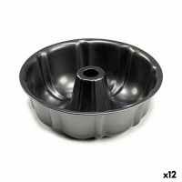 Molde para Bolos Cinzento escuro Metal Aço com carbono 25,4 x 8 x 25,4 cm (12 Unidades)