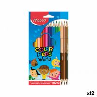 Lápis de cores Maped Color Peps World Multicolor (12 Unidades)