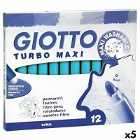 Conjunto de Canetas de Feltro Giotto Turbo Maxi Azul celeste (5 Unidades)