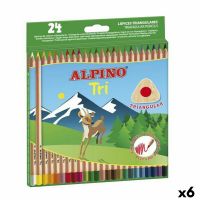 Lápis de cores Alpino Tri Multicolor (6 Unidades)