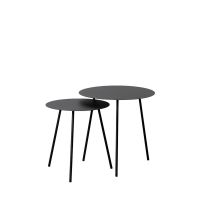 Conjunto de 2 mesas Preto Ferro 55 x 55 x 54 cm (2 Unidades)