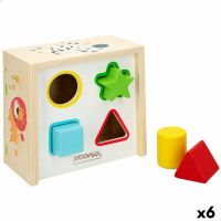 Puzzle Infantil de Madeira Woomax Formas 13,5 x 7,5 x 13 cm (6 Unidades)
